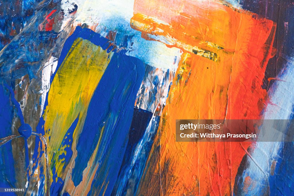 Abstract painted red and yellow art backgrounds.