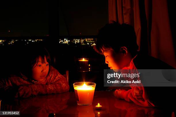 night of japan great earthquake - blackout stock pictures, royalty-free photos & images