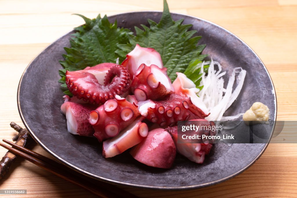 Sashimi of octopus