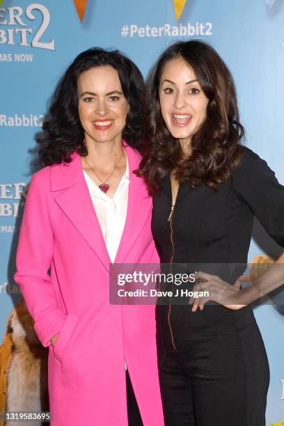 Sally Wood and Melanie Hamrick attend the "Peter Rabbit 2" UK Gala Screening at Picturehouse Central on May 23, 2021 in London, England.