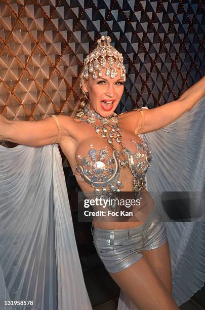 Marlene Mourreau attends the 'Paris Latino' Marlene Mourreau's Show Premiere at the Cabaret La Nouvelle Eve on November 4, 2011 Paris, France.