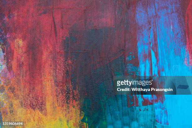 abstract pained canvas - colpire foto e immagini stock