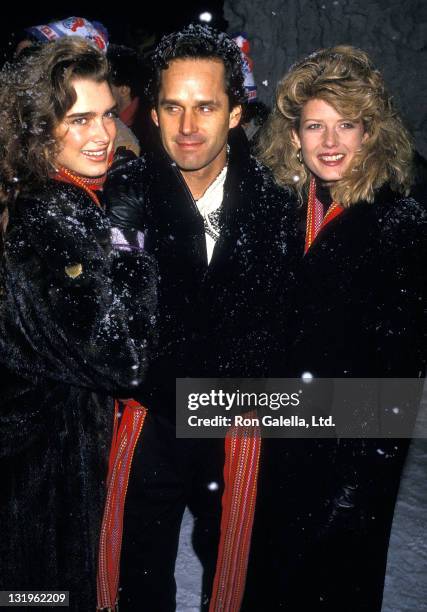 Actress Brooke Shields, actor Gregory Harrison and secretary Fawn Hall attend Second Annual Pepsi Celebrity Ski Invitational and Quebec Winter...