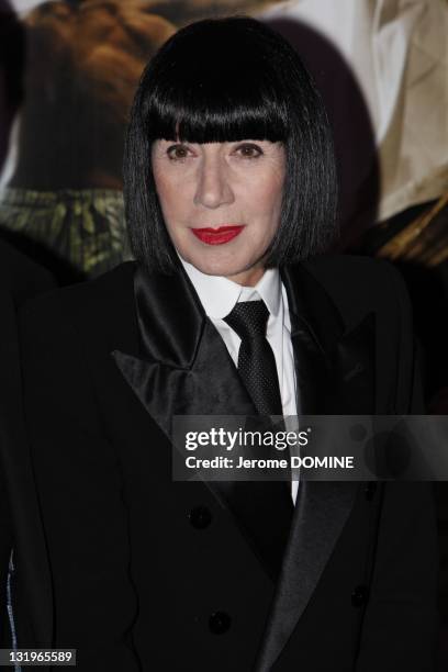 Chantal Thomass aattends the 'Rhum Express' Paris Premiere at Cinema Gaumont Marignan on November 8, 2011 in Paris, France.