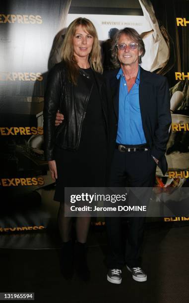 Bruce Robinson and wife attend the 'Rhum Express' Paris Premiere at Cinema Gaumont Marignan on November 8, 2011 in Paris, France.