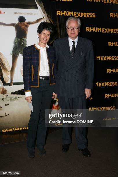 Valeriane Giscard d'Estaing and Bernard Fixot attend the 'Rhum Express' Paris Premiere at Cinema Gaumont Marignan on November 8, 2011 in Paris,...