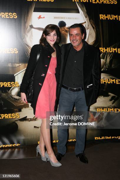 Christophe Barratier and Gwendoline Doytcheva attend the 'Rhum Express' Paris Premiere at Cinema Gaumont Marignan on November 8, 2011 in Paris,...