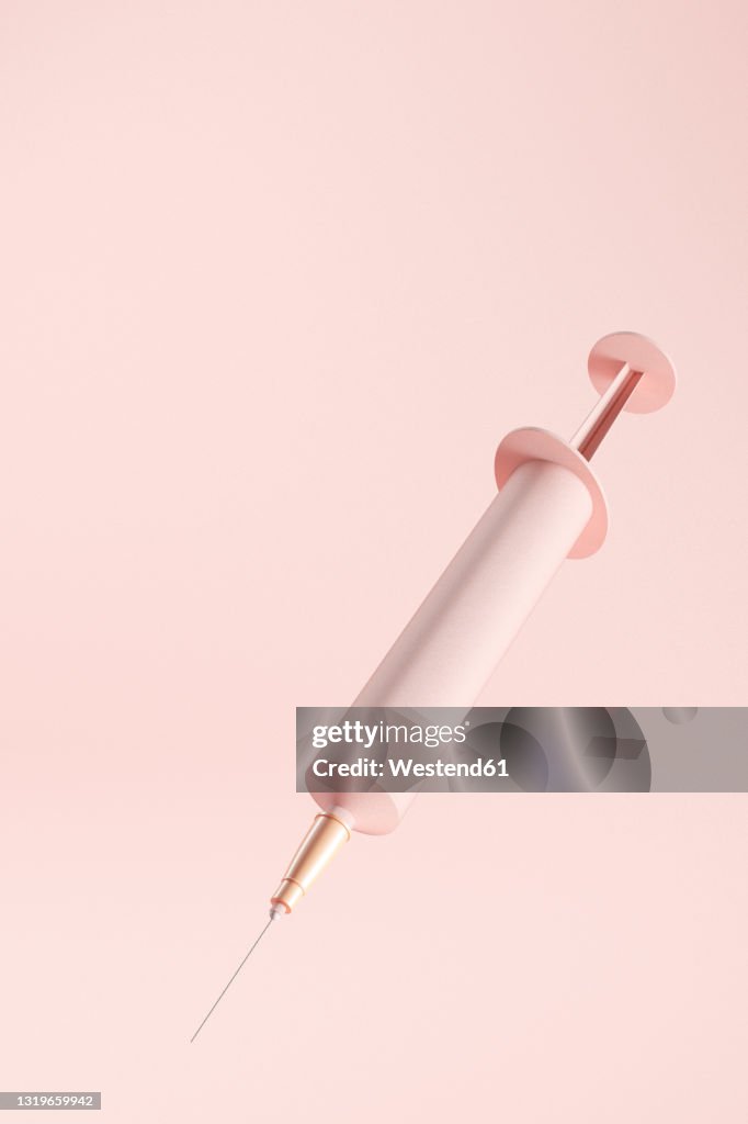 3D illustration of surreal syringe