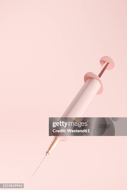 illustrazioni stock, clip art, cartoni animati e icone di tendenza di 3d illustration of surreal syringe - siringa