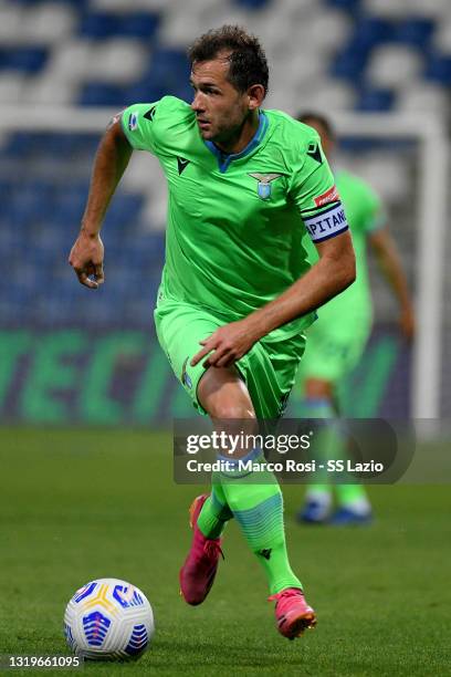 Senad Lulic of SS Lazio in action during the Serie A match between US Sassuolo and SS Lazio at Mapei Stadium - Citta' del Tricolore on May 23, 2021...