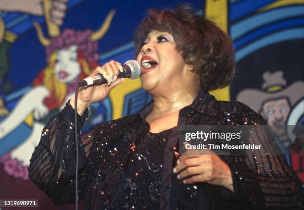 Mavis Staples of The Staple Singers performs during New Orleans by the Bay at Shoreline Amphitheatre on June 22, 1997 in Mountain View, California.