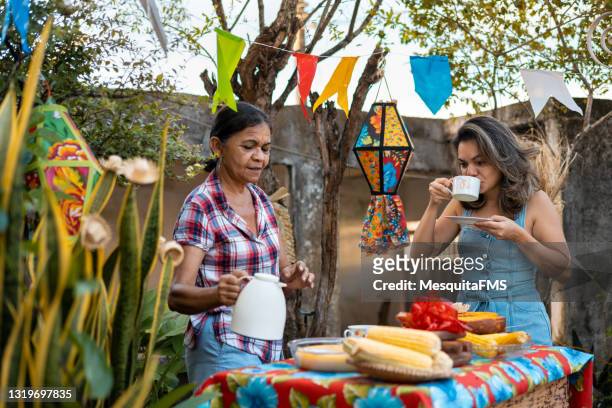 festa junina, typical foods - tradition stock pictures, royalty-free photos & images