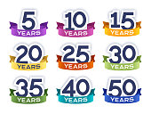 Anniversary Celebration Year Numbers