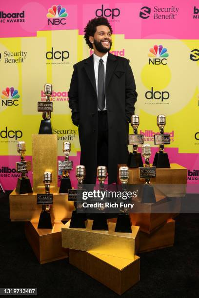 The Weeknd, winner of the Top Artist Award, Top Male Artist Award, Top Hot 100 Artist Award, Top Radio Songs Artist Award, Top R&B Artist Award, Top...