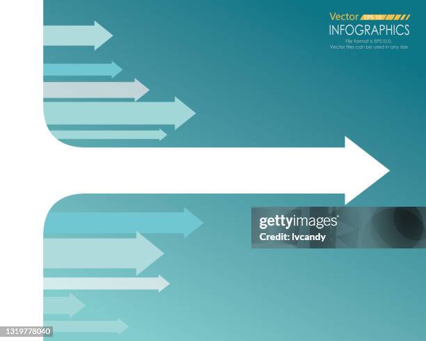 arrows move forward in unity - arrow infographic stock illustrations