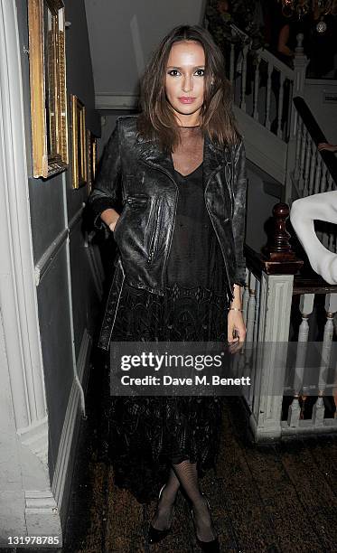 Sasha Volkova attends the Alice + Olivia Black Tie Carnival hosted by designer Stacey Bendet at Paradise by Way of Kensal Green on November 9, 2011...