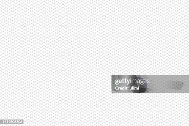 isometric graph paper - rectangle grid pattern stock illustrations