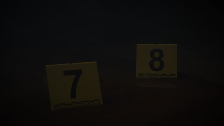 Evidence Numbers Crime Scene Numbers Videos and HD Footage - Getty Images