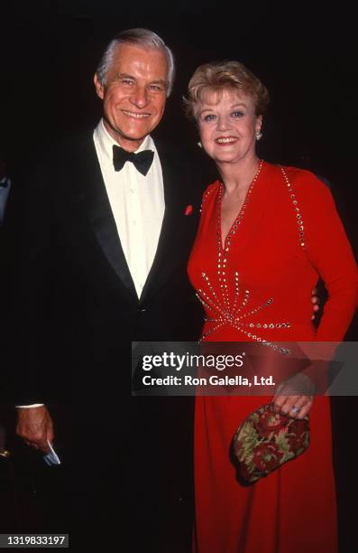 Peter Shaw and Angela Lansbury attend Pacific Center For HIV/AIDS Counseling Benefit at the Bonaventure Hotel in Los Angeles, California on September...