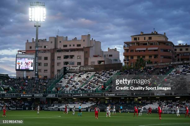 General view inside the stadium during the Liga Smartbank match betwen CD Castellon and Rayo Vallecano at Nou Castalia on May 24, 2021 in Castellon...