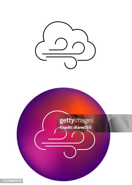 illustrations, cliparts, dessins animés et icônes de icônes de ligne de temps - bourrasque de vent