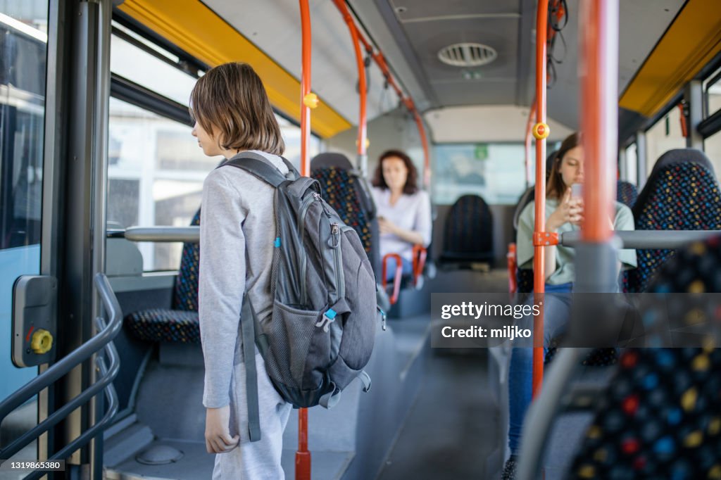 People Using Transport People In Public Bus Transport High-Res Stock Photo - Getty Images