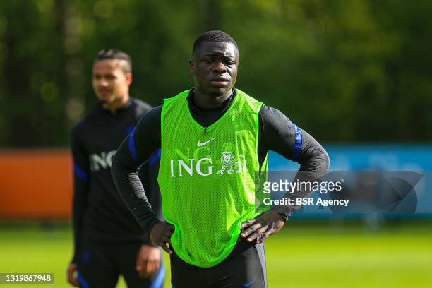Brian Brobbey of Netherlands U21 during a Training Session of Netherlands U21 at KNVB Campus on May 24, 2021 in Zeist, Netherlands.