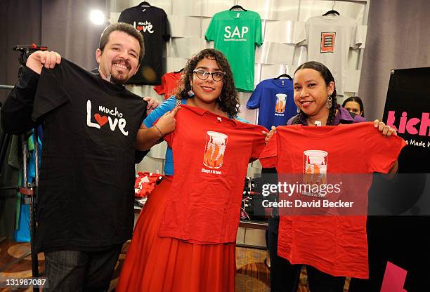 Singer Marisol Hernandez and band members of La Santa Cecilia attend the 12th Annual Latin GRAMMY Awards Gift Lounge Day 2 held at the Mandalay Bay...