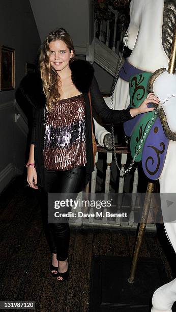 Katie Readman attends the Alice + Olivia Black Tie Carnival hosted by designer Stacey Bendet at Paradise by Way of Kensal Green on November 9, 2011...