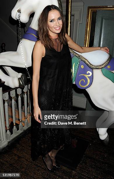 Sasha Volkova attends the Alice + Olivia Black Tie Carnival hosted by designer Stacey Bendet at Paradise by Way of Kensal Green on November 9, 2011...