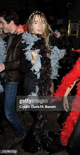 Suki Waterhouse attends the Alice + Olivia Black Tie Carnival hosted by designer Stacey Bendet at Paradise by Way of Kensal Green on November 9, 2011...