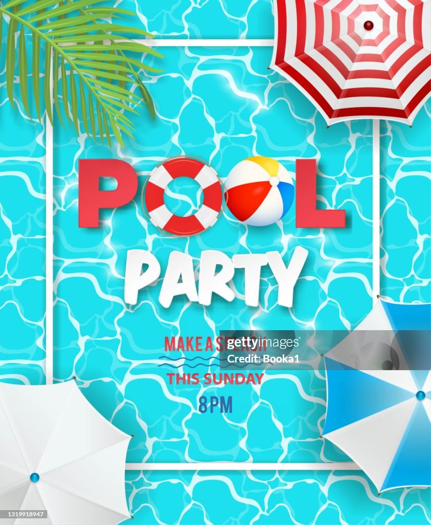 Summer Pool Party Flyer