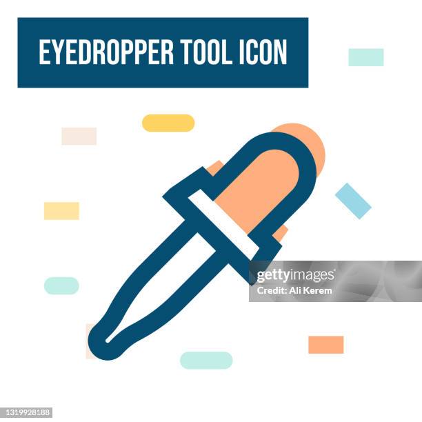 eyedropper tool icon - eye drop stock illustrations