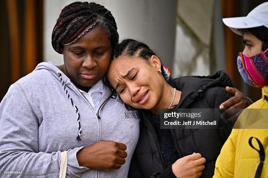 'Black Lives Matter' Vigil Held In Edinburgh On First Anniversary Of George Floyd's Death