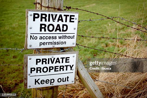 private road and property signs - private property stock pictures, royalty-free photos & images