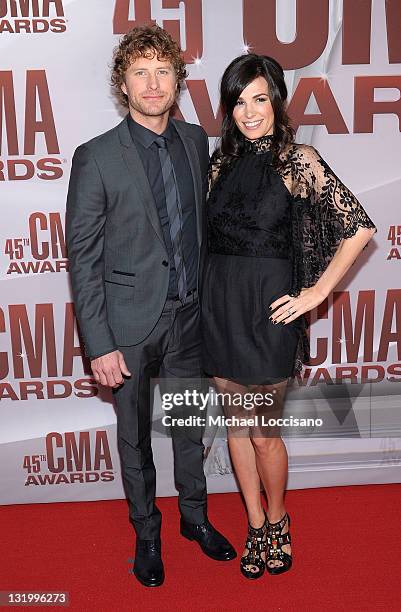 Dierks Bentley and Cassidy Black attend the 45th annual CMA Awards at the Bridgestone Arena on November 9, 2011 in Nashville, Tennessee.