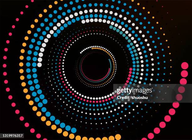 abstract color fashion circle pattern background - electron orbital stock illustrations