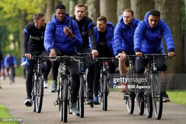 Denzel Dumfries of the Netherlands during a Training Session of the Netherlands at KNVB Campus on May 25, 2021 in Zeist, Netherlands.