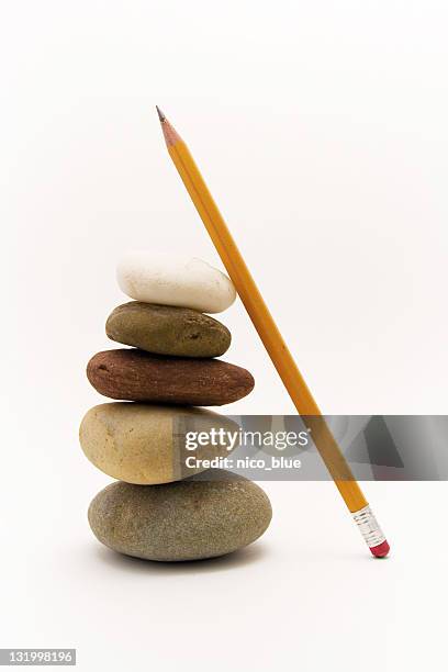 office zen - number 2 pencil stock pictures, royalty-free photos & images