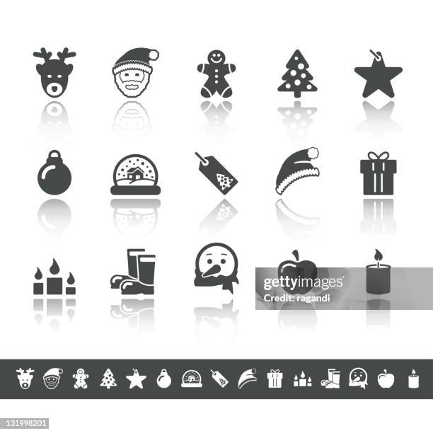advent & christmas icons | simple grey - saint nicholas stock illustrations