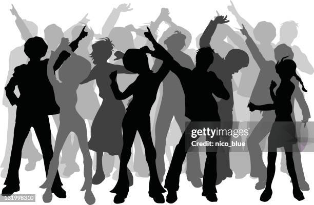 disco zeit 1! - disco dancing stock-grafiken, -clipart, -cartoons und -symbole