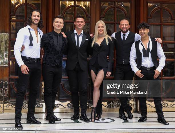 Graziano Di Prima, Pasha Kovalev, Aljaz Skorjanec, Nadiya Bychkova, Robin Windsor and Karim Zeroual poses during the "Here Come The Boys" photocall...