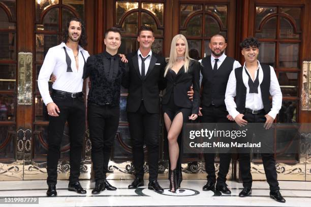 Graziano Di Prima, Pasha Kovalev, Aljaz Skorjanec, Nadiya Bychkova, Robin Windsor and Karim Zeroual poses during the "Here Come The Boys" photocall...