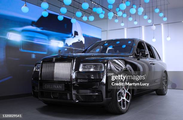 The Rolls Royce Cullinan seen at HR Owen Rolls Royce in Mayfair, London. HR Owen Rolls Royce recently opened a brand new showroom in Mayfair to...