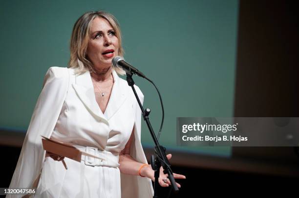 Miriam Díaz-Aroca during gala of 'Optimistas Comprometidos' Awards 2021 on May 25, 2021 in Madrid, Spain.