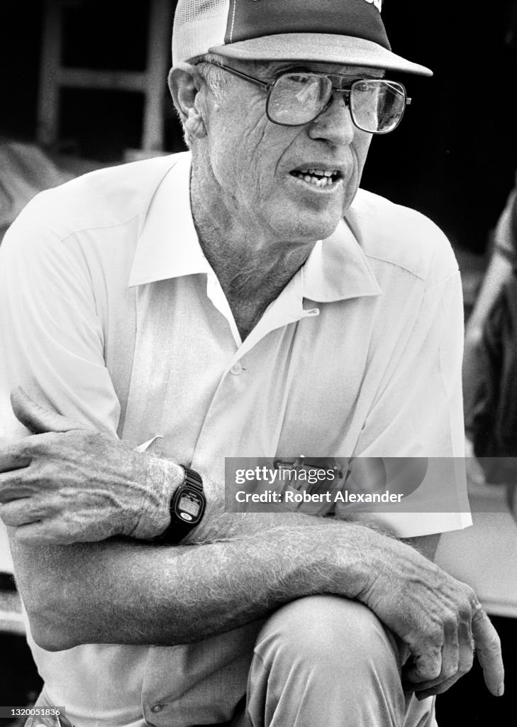 George Elliott, father of NASCAR driver Bill Elliott, stands in the ...