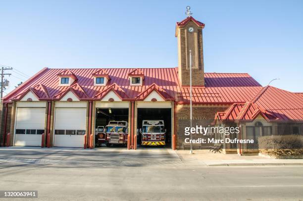 fire station in regina - regina saskatchewan stock pictures, royalty-free photos & images