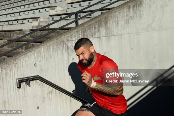 Adam Reynolds of the Rabbitohs during a South Sydney Rabbitohs NRL training session at Redfern Oval on May 26, 2021 in Sydney, Australia.