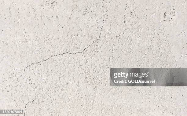 a fragment of an old wall painted white with visible grammage and cracks - abstract vector illustration background of destroyed concrete surface in old house - porous texture with wrinkles and small recesses - dried soil surface - cracked wall stock illustrations