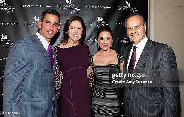 Jorge Posada, Alice Wolterman, Laura Posada and Joe Torre attend The Jorge Posada Foundation's Decade of Difference celebration on November 9, 2011...